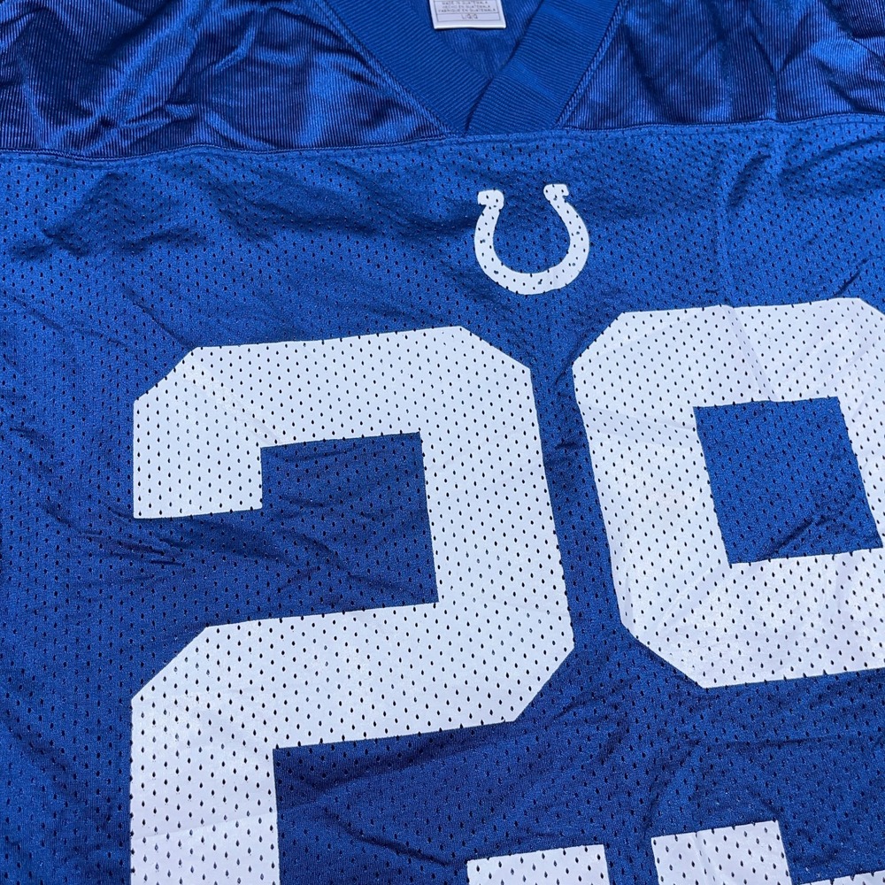 Vintage Indianapolis Colts Jersey Men Large Blue Joseph Addai Reebok Y2K Adult * - Picture 5 of 16